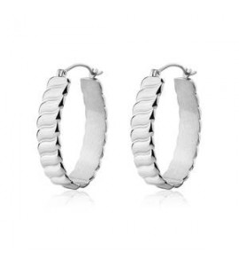 Orecchini Ovali Gioielli Sagapò Chunky in acciaio shk57