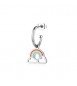 Orecchino Donna Gioielli Sagapò Smile in acciaio con Arcobaleno e smalto ssm021