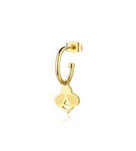Orecchino Donna Gioielli Sagapò Smile in acciaio pvd oro con Ape ssm028