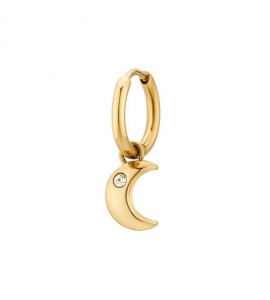 Orecchino singolo da Donna Gioielli Brosway Chakra in acciaio pvd oro Luna bhke136