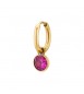Orecchino singolo da Donna Gioielli Brosway Chakra in acciaio pvd oro zircone ruby bhke129