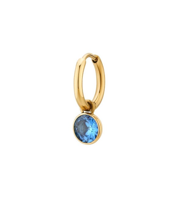 Orecchino singolo da Donna Gioielli Brosway Chakra in acciaio pvd oro zircone spinel bhke130