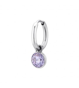 Orecchino singolo da Donna Gioielli Brosway Chakra in acciaio zircone lavender bhke126