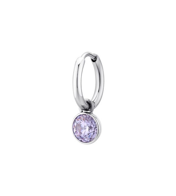 Orecchino singolo da Donna Gioielli Brosway Chakra in acciaio zircone lavender bhke126