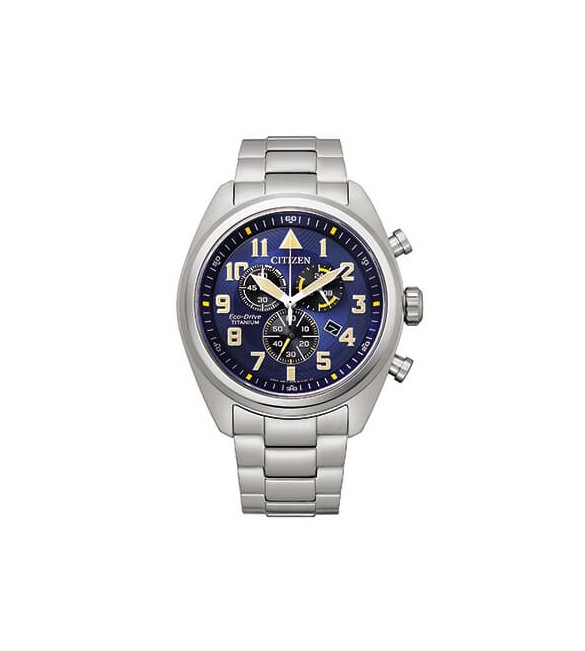 Orologio Cronografo Super Titanio Uomo Citizen Eco Drive blu at2480-81l