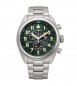 Orologio Cronografo Super Titanio Uomo Citizen Eco Drive verde at2480-81x