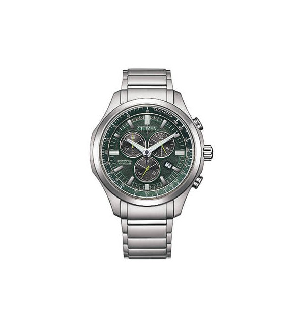 Orologio Cronografo Super Titanio Uomo Citizen Eco Drive verde at2530-85x