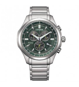 Orologio Cronografo Super Titanio Uomo Citizen Eco Drive verde at2530-85x