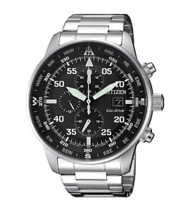Orologio Cronografo Uomo Citizen Eco Drive Aviator nero ca0690-88e