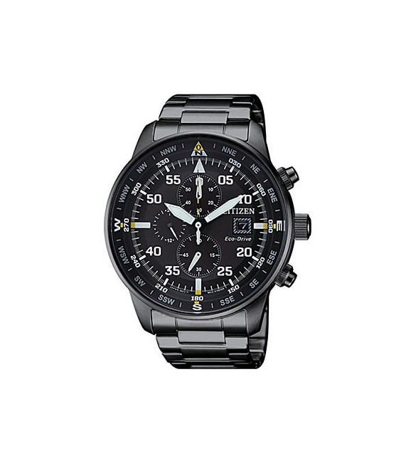 Orologio Cronografo Uomo Citizen Eco Drive Aviator nero ca0695-84e