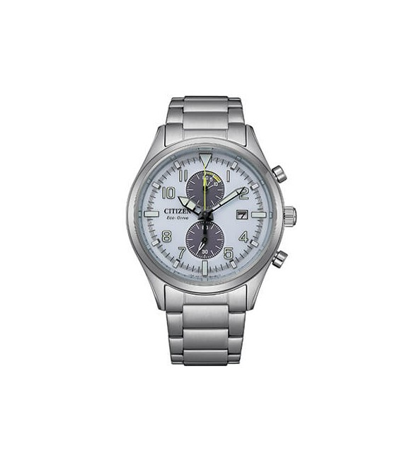 Orologio Cronografo Uomo Citizen Eco Drive Of Action bianco ca7028-81a