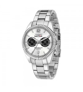 Orologio multifunzione uomo Sector 240 cassa in acciaio 41 mm quadrante silver r3253240007