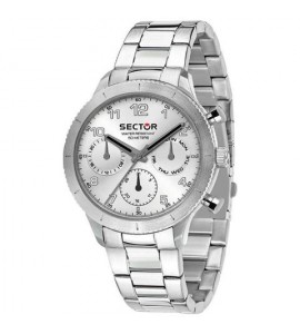 Orologio Multifunzione Uomo Sector 270 cassa in acciaio 41 mm quadrante silver r3253578013