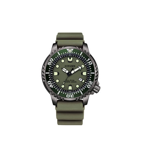 Orologio Promaster Diver\'s Eco Drive Solo Tempo Uomo Citizen verde bn0157-11x