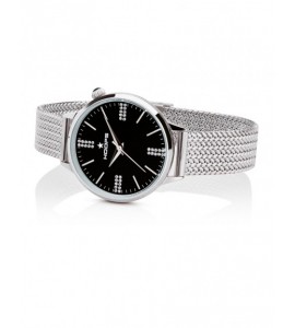 Orologio solo Tempo Donna Hoops Classic Chic Nero Silver 2614ld-s02