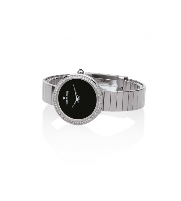 Orologio solo Tempo Donna Hoops Etoile Silver Nero 2605l-s02