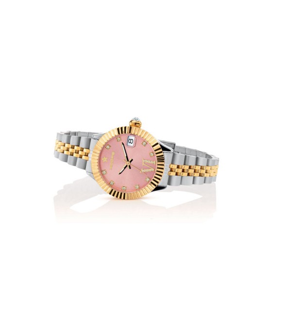 Orologio solo Tempo Donna Hoops New Luxury Diamond 2 bicolor Rosa 2654ld-sg05