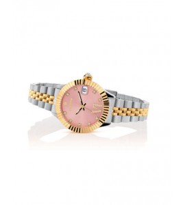 Orologio solo Tempo Donna Hoops New Luxury Diamond 2 bicolor Rosa 2654ld-sg05