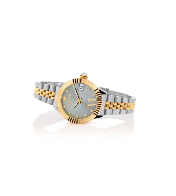 Orologio solo Tempo Donna Hoops New Luxury Diamond 2 bicolor Silver 2654ld-sg03
