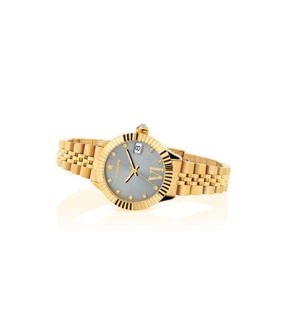 Orologio solo Tempo Donna Hoops New Luxury Diamond 2 Gold Silver 2654ld-yg03
