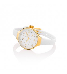 Orologio solo Tempo Donna Hoops Nouveau Cherie Gold Bianco 2639lg-02