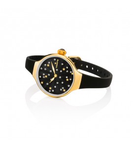 Orologio solo Tempo Donna Hoops Nouveau Cherie Gold Nero 2639lg-01