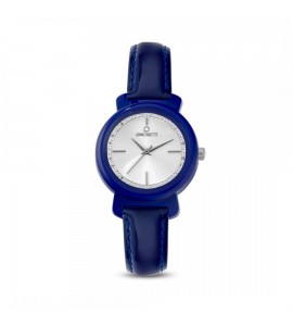 Orologio solo tempo donna Ops Objects Pretty crystal pelle lucida blu opspw-577