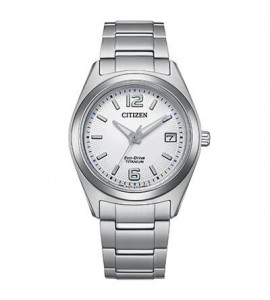 Orologio Solo Tempo Super Titanio 6150 Donna Citizen Eco Drive bianco fe6151-82a