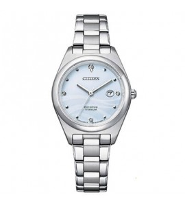 Orologio Solo Tempo Super Titanio Donna Citizen Eco Drive bianco ew2600-83a