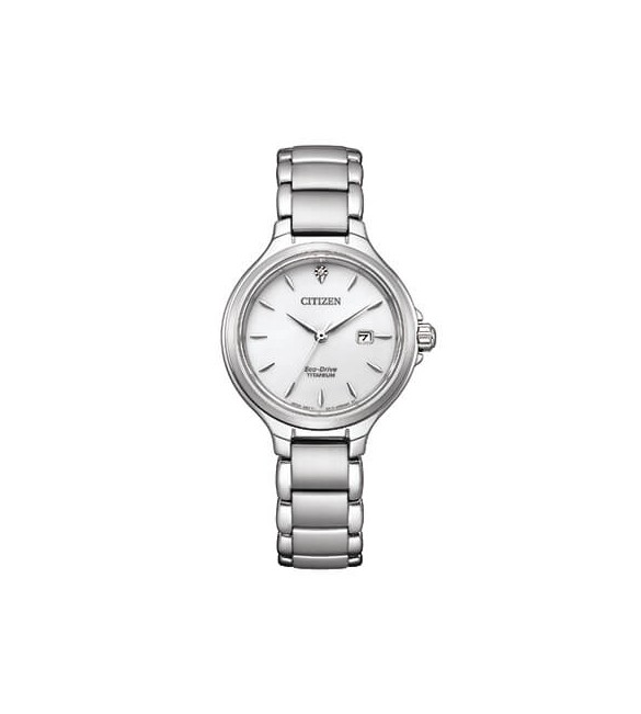 Orologio Solo Tempo Super Titanio Donna Citizen Eco Drive bianco ew2681-81a