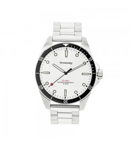 Orologio Solo Tempo Uomo Brosway Diver Bianco con indici wdi03