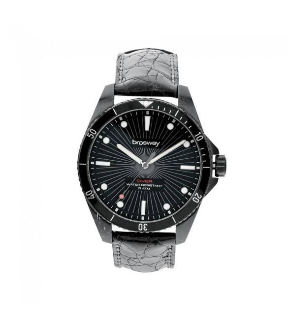 Orologio Solo Tempo Uomo Brosway Diver Nero con indici wdi07