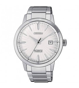 Orologio Solo Tempo Uomo Citizen Automatico Super Titanio Bianco nj2180-89a