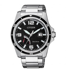 Orologio Solo Tempo Uomo Citizen Eco Drive Marine Reserver nero aw7035-88e