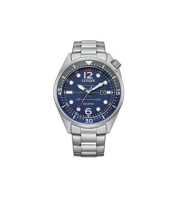 Orologio Solo Tempo Uomo Citizen Eco Drive Seaplane blu aw1716-83l