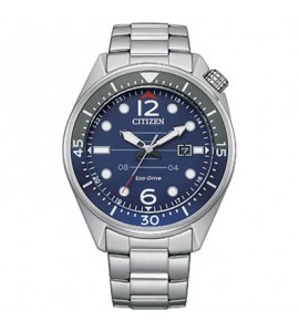 Orologio Solo Tempo Uomo Citizen Eco Drive Seaplane blu aw1716-83l