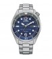 Orologio Solo Tempo Uomo Citizen Eco Drive Seaplane blu aw1716-83l