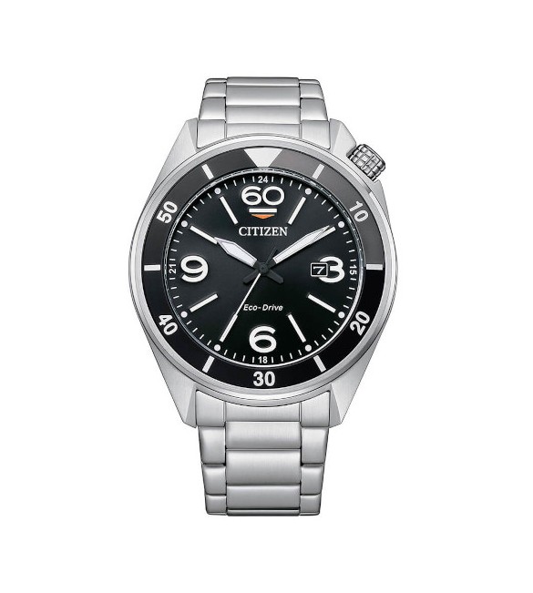 Orologio Solo Tempo Uomo Citizen Eco Drive Seaplane nero aw1710-80e