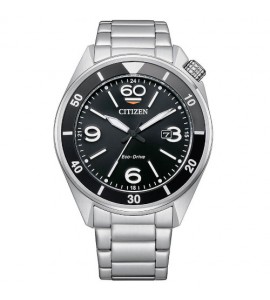Orologio Solo Tempo Uomo Citizen Eco Drive Seaplane nero aw1710-80e