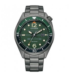 Orologio Solo Tempo Uomo Citizen Eco Drive Seaplane verde aw1717-81x