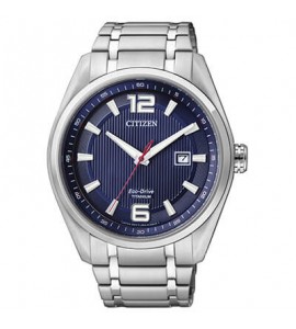 Orologio Solo Tempo Uomo Citizen Eco Drive Super Titanio 1240 blu aw1240-57m