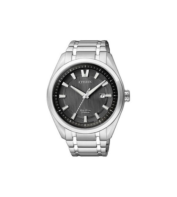 Orologio Solo Tempo Uomo Citizen Eco Drive Super Titanio 1240 nero aw1240-57e
