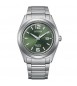 Orologio Solo Tempo Uomo Citizen Eco Drive Super Titanio 1640 verde aw1641-81x