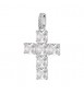 Pendente Croce Gioielli Fancy by Brosway in argento zircone cushion bianco fiw21