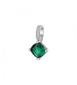 Pendente Gioielli Fancy by Brosway in argento zircone cushion verde flg15