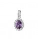 Pendente Kate Gioielli Fancy by Brosway in argento zircone ovale ametista fmp19