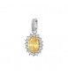 Pendente Kate Gioielli Fancy by Brosway in argento zircone ovale giallo fey04