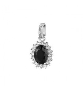Pendente Kate Gioielli Fancy by Brosway in argento zircone ovale nero fmb12
