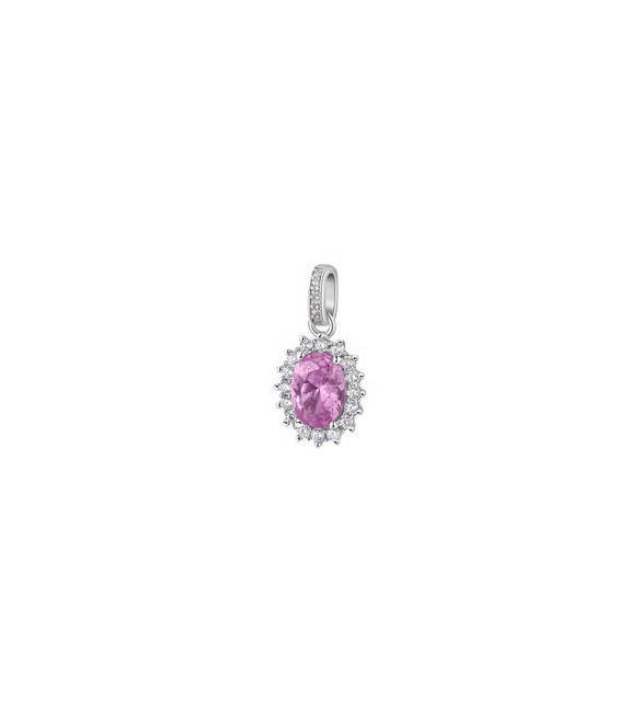 Pendente Kate Gioielli Fancy by Brosway in argento zircone ovale rosa fvp13