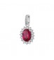 Pendente Kate Gioielli Fancy by Brosway in argento zircone ovale rosso fpr13